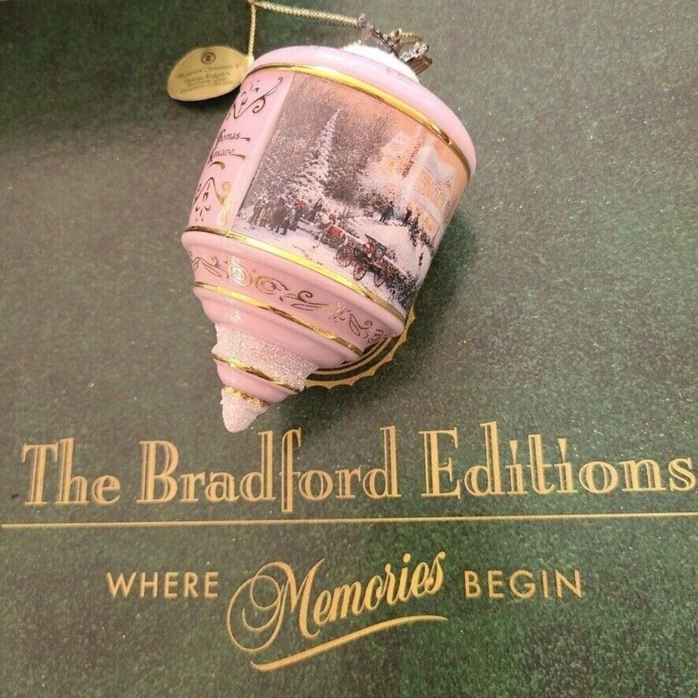 Thomas Kinkade Bradford Edition Heirloom Glass Ornament Victorian Christmas II